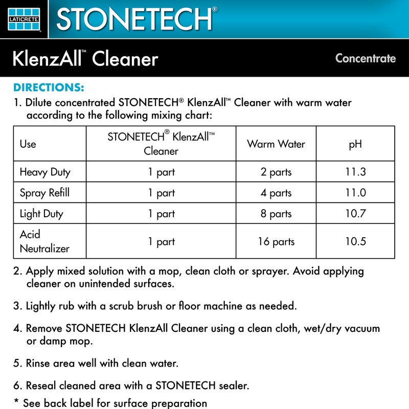 STONETECH KlenzAll Cleaner, 1 Gallon (3.8L) Bottle - Image 5